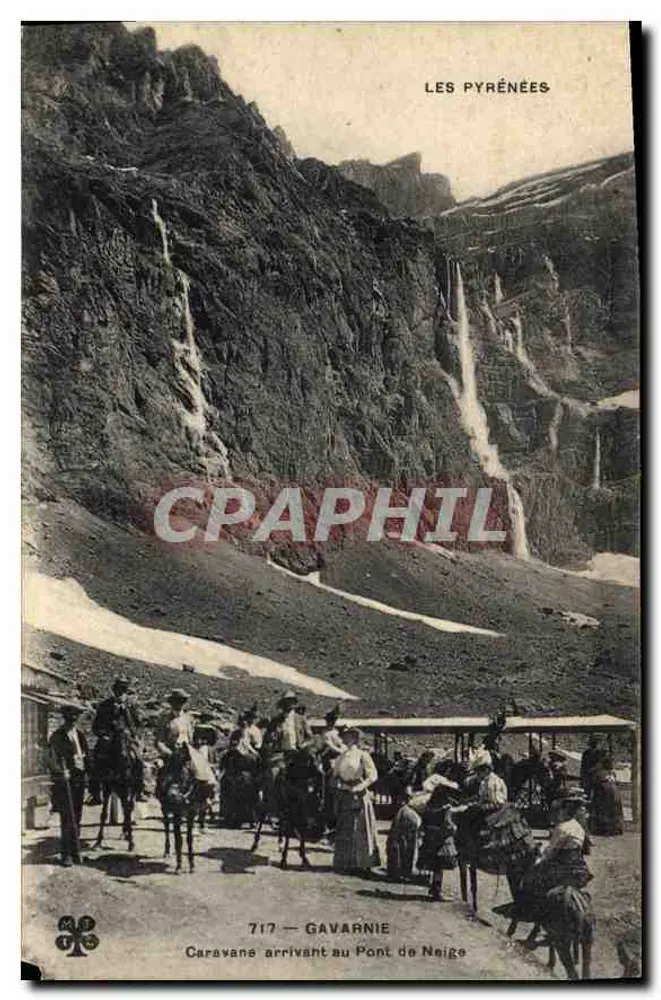 Karawanen, die am Pont de Neige ankommen — Gavarnie — Die Pyrenäen — Verlag M. B. G. n° 717 - Vorderseite