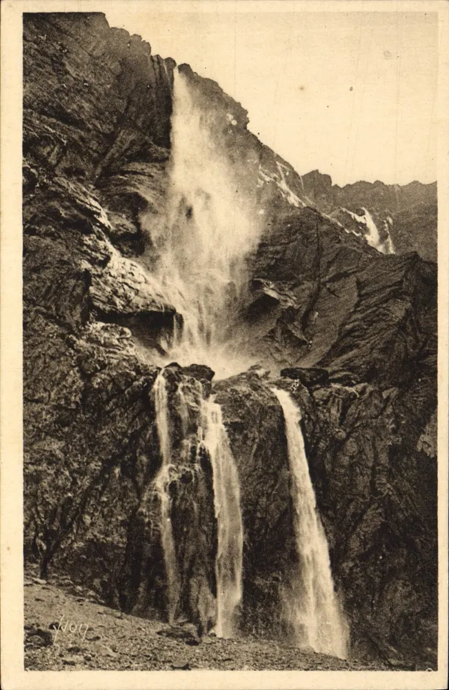 La Grande Cascade — Cirque de Gavarnie (Hautes-Pyrénées) — Les Éditions d'Art Yvonne, Paris - Recto