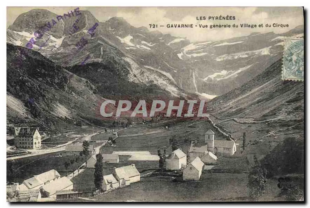 Gavarnie — Allgemeiner Blick auf das Dorf und den Cirque — Les Pyrénées, n°721 - Vorderseite