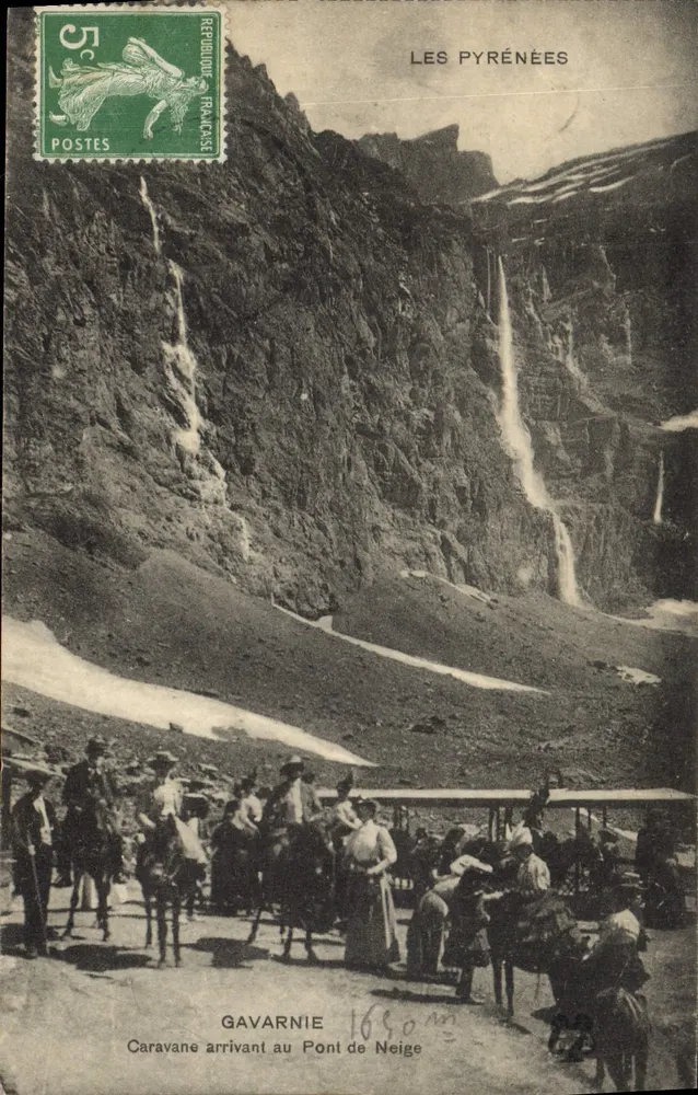 Gavarnie — Karawanen, die zum Pont de Neige kommen — Verleger unbekannt, Nr. 169044 - Vorderseite