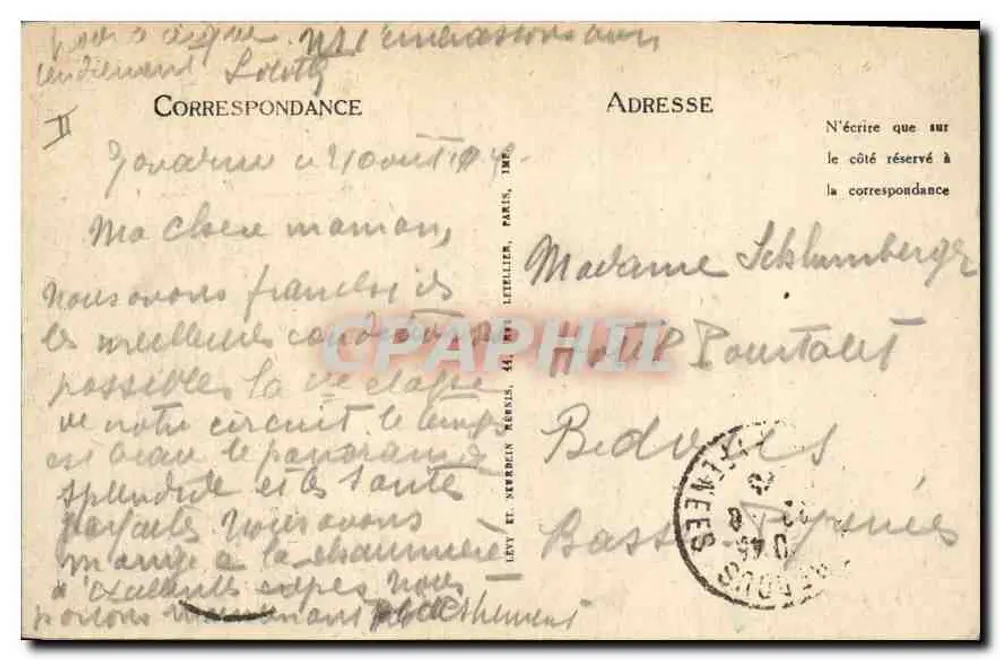 Gavarnie — Caminho do Circo e o Gave — LL - Verso