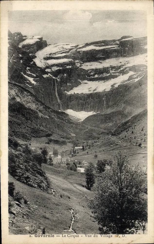 Gavarnie — Der Cirque — Blick auf das Dorf — P. D. - Vorderseite