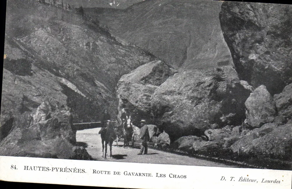 Hautes-Pyrénées. Route de Gavarnie. Les Chaos — D. T. Éditeur, Lourdes, n°84 - Recto