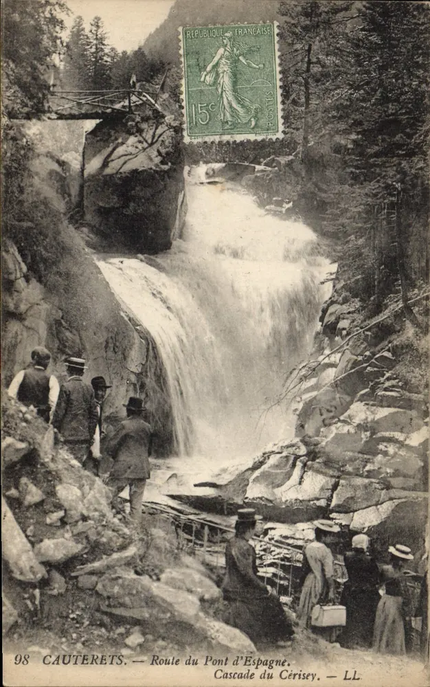 Cauterets — Route du Pont d'Espagne. Cascade du Cérisey — LL, n°98 - Vorderseite