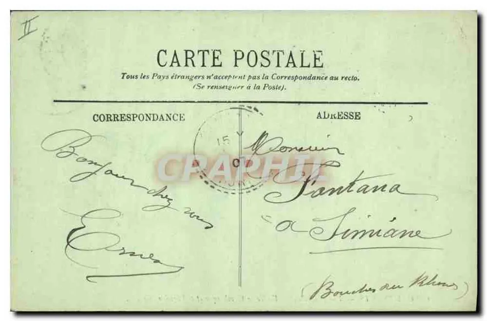 Cauterets — Vue générale — Vallée de Cambasque et le Péguère — LL. - Verso