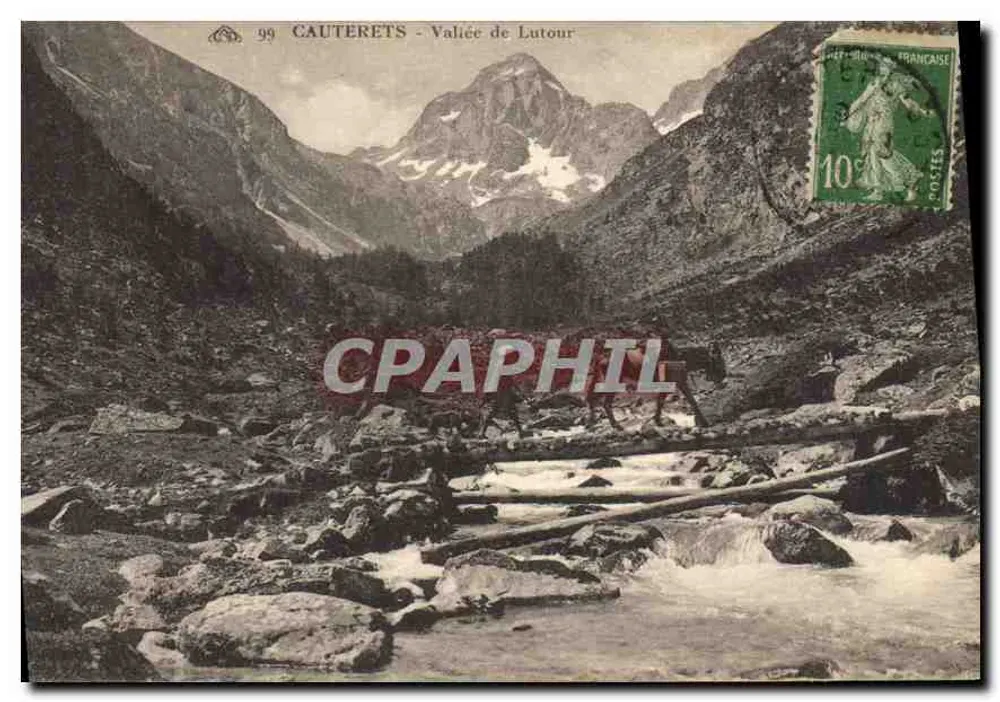 Cauterets - Vale de Lutour — editor desconhecido, n° 99 - Frente