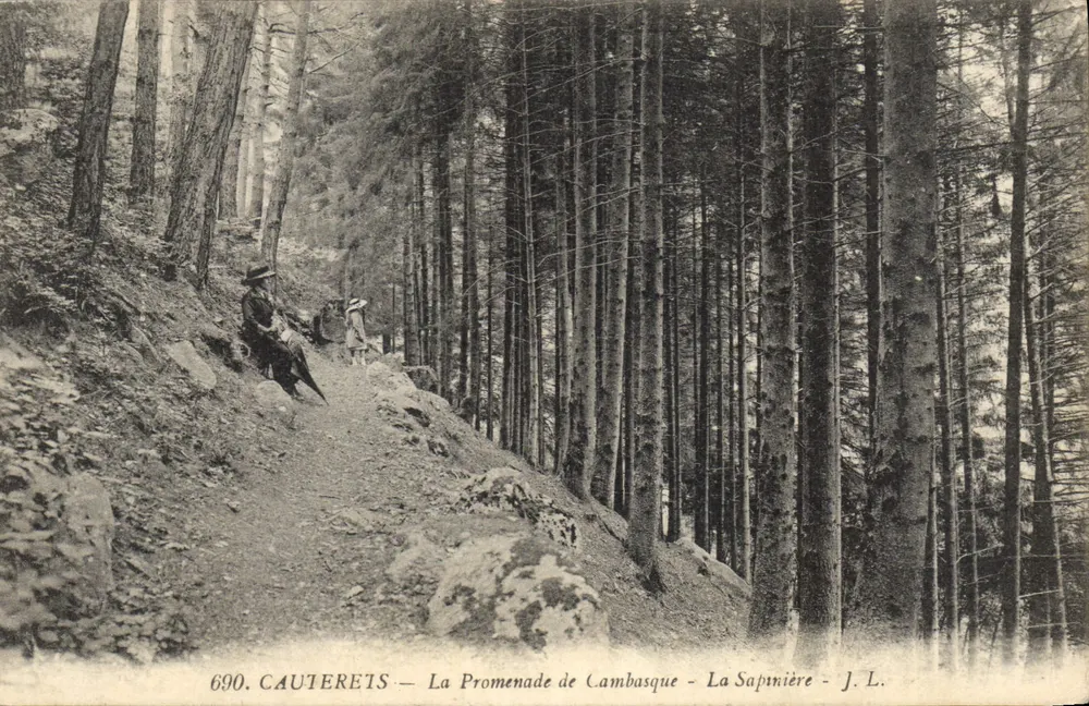 Cauterets — La Promenade de Cambasque — La Sapnière — J. L. - Vorderseite