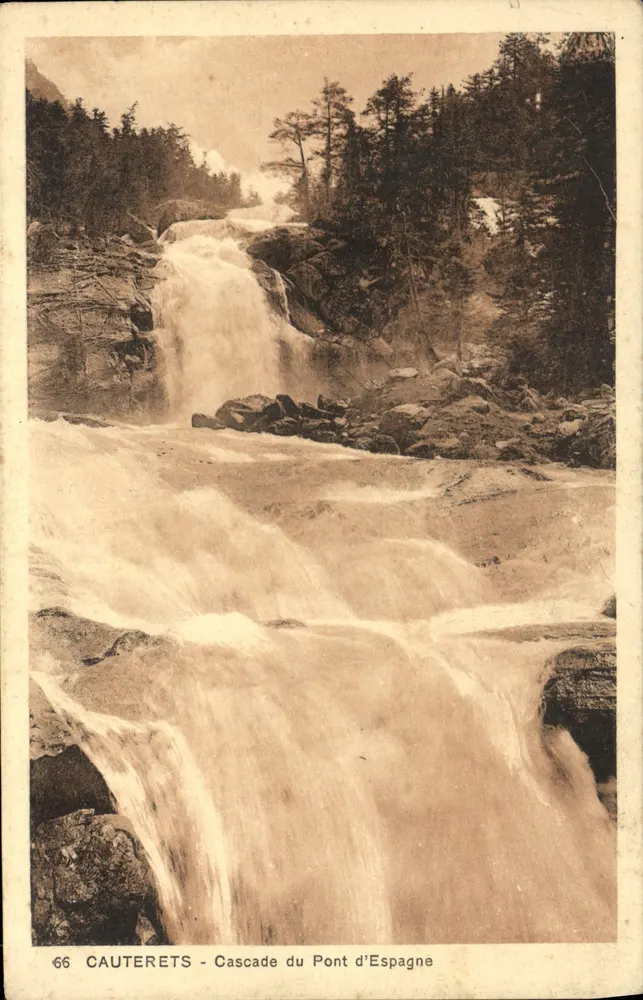 Cauterets - Cachoeira do Pont d'Espagne — editor desconhecido, n° de série 66 - Frente