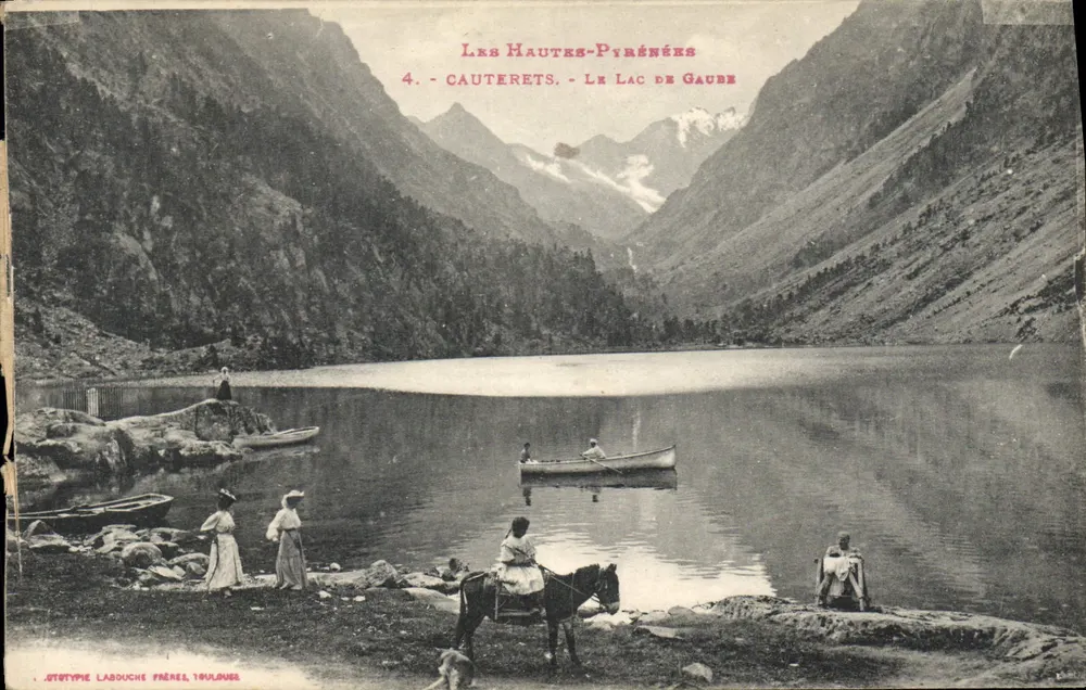 Höhere Pyrenäen — Cauterets — See Gaube — Verlag: Stotytype Labouche Frères, Toulouse — Nr. 4 - Vorderseite