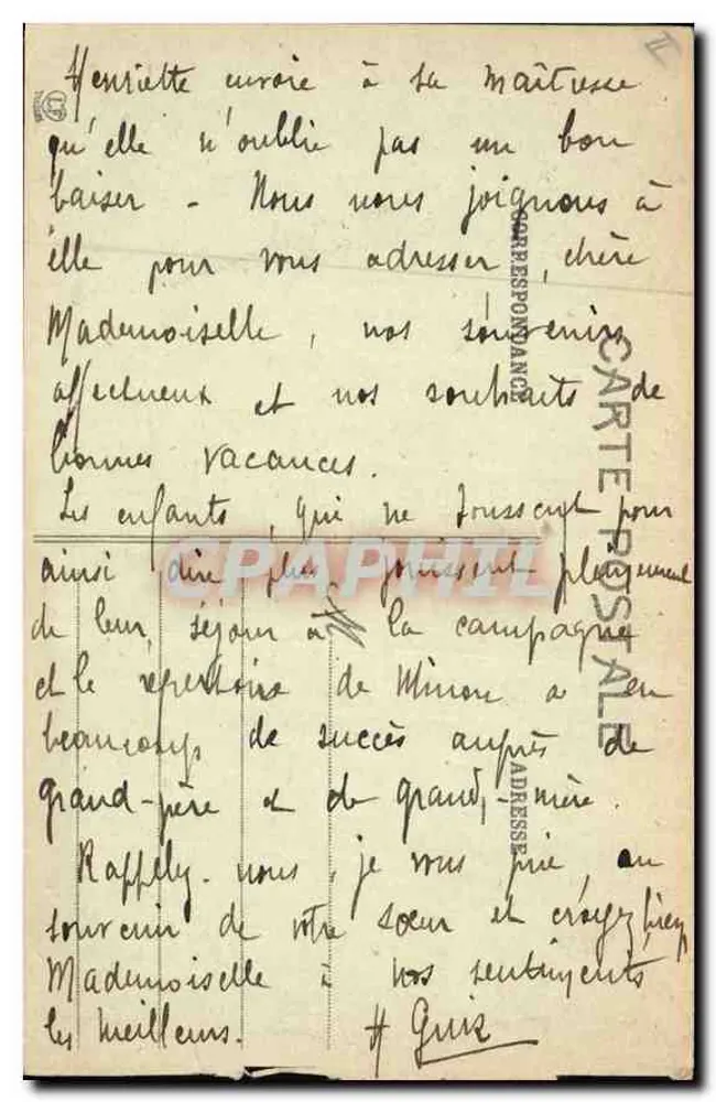 Höhere Pyrenäen — Cauterets — See Gaube — Verlag: Stotytype Labouche Frères, Toulouse — Nr. 4 - Rückseite