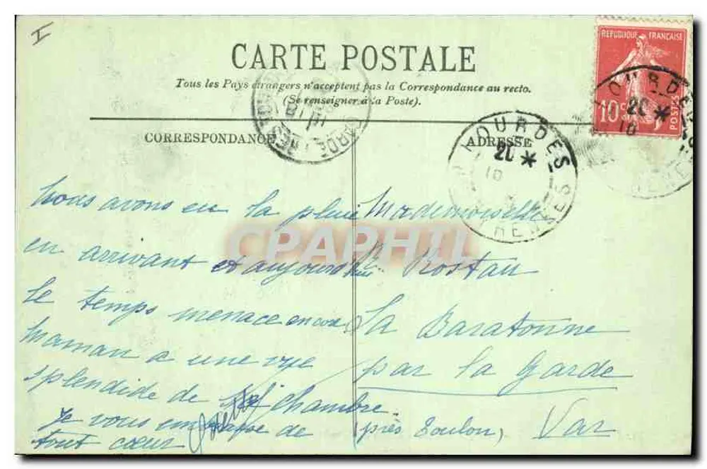 Cauterets — O Torrente do Plateau de Combasque — L.I. - Verso
