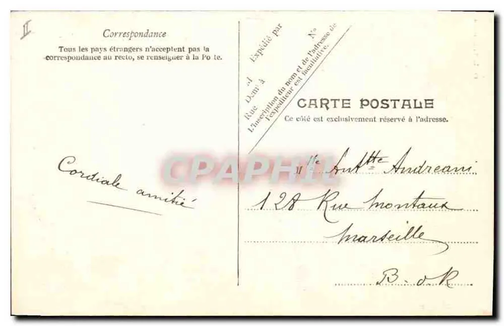 Cauterets e o Pégnère — vista panorâmica — editor desconhecido, n° 2623 - Verso