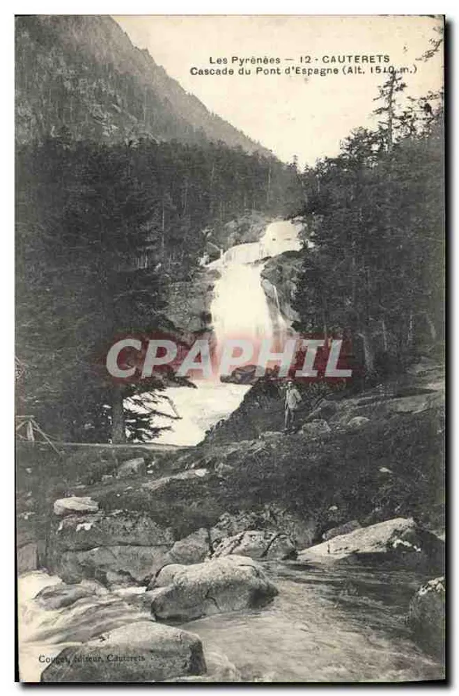 Cascata do Pont d'Espagne — Cauterets — Courcel, editor, Cauterets - Frente