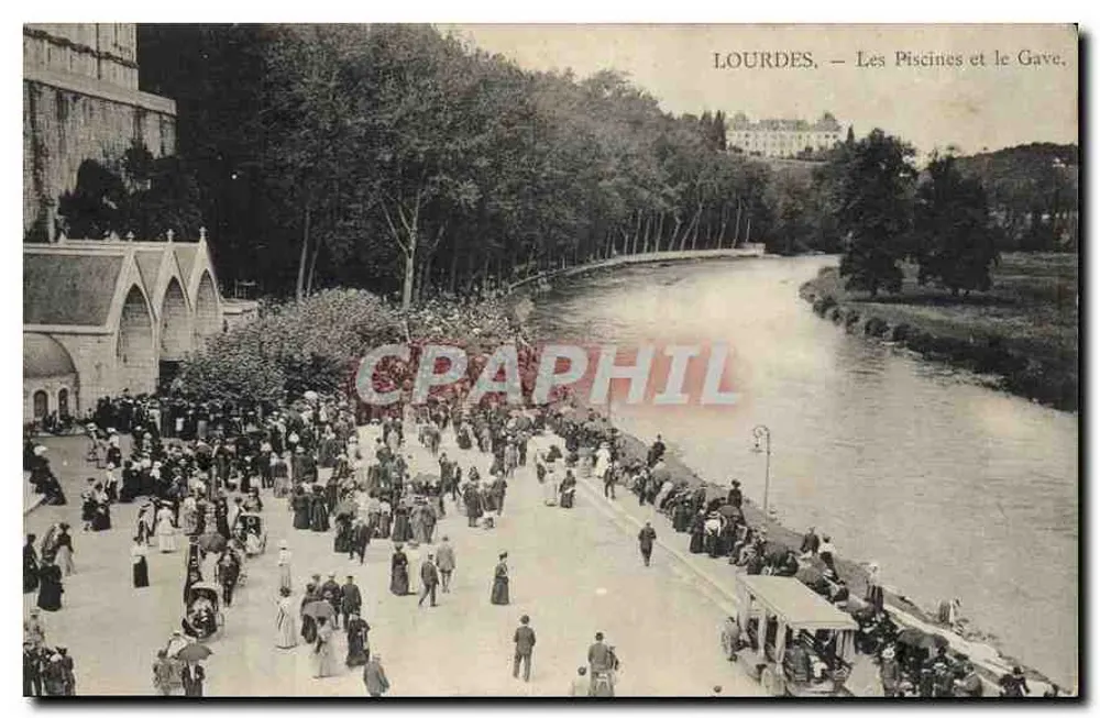 LOURDES — Le Piscine e il Gave — Edizione Express del Midi - Recto