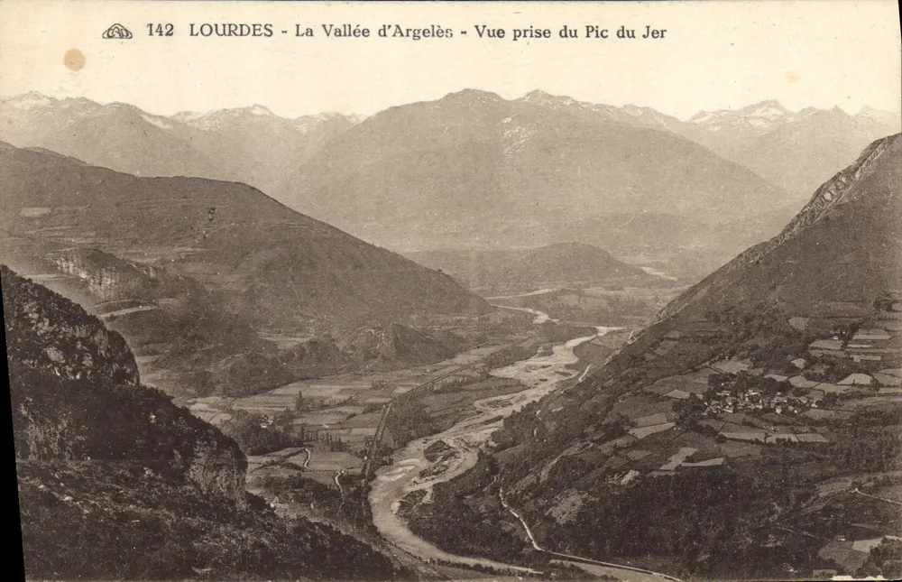 Lourdes - Die Tal der Argelès - Aussicht vom Pic du Jer - Vorderseite