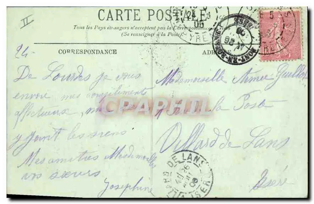 Lourdes — widok z Kalwarii — LL. — n°1773 - Rewers