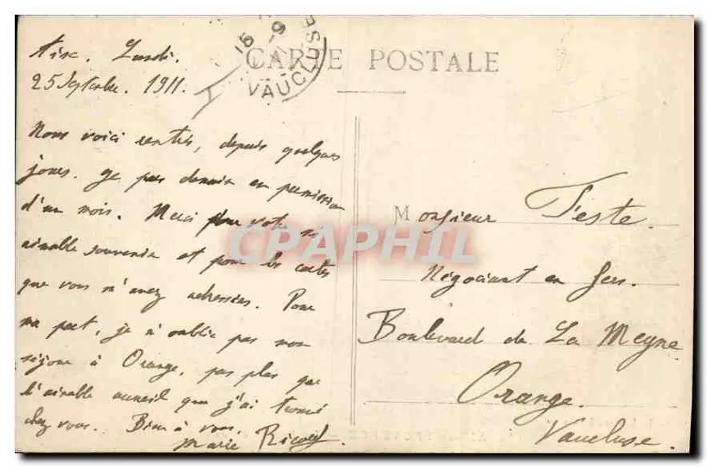 AIX-en-PROVENCE — O Palácio de Justiça — Coll. Jaussaud, Aix, n°172 - Verso