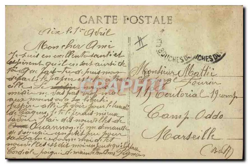 AIX-en-PROVENCE - Palast der Justiz und Place des Précheurs — Verlag Bonis, n° 411 - Rückseite