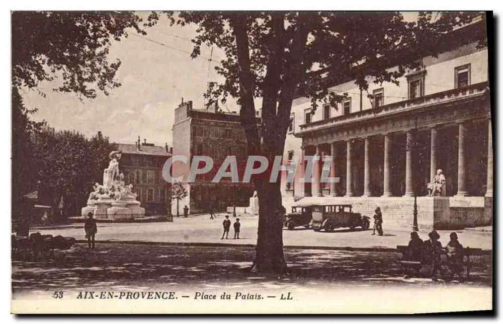 Aix-en-Provence — Praça do Palácio — LL - Frente