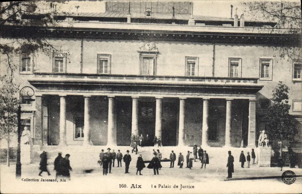 Aix-en-Provence — A Vista do Palácio de Justiça — Coleção Jaussaud, n°160 - Frente