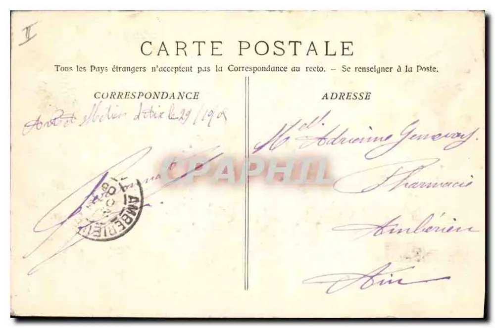 Aix en Provence — O Palácio de Justiça — Coleção Jaussaud - 160 - Verso