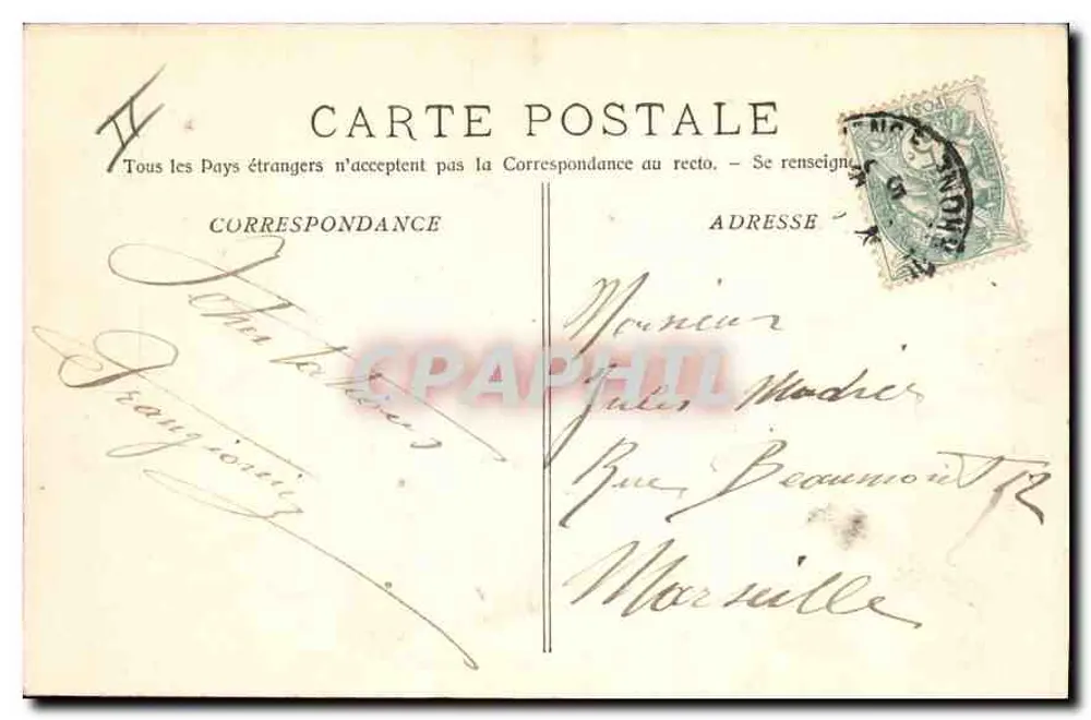 Aix en Provence — O Palácio de Justiça — Coleção Jaussaud, n° 172 - Verso
