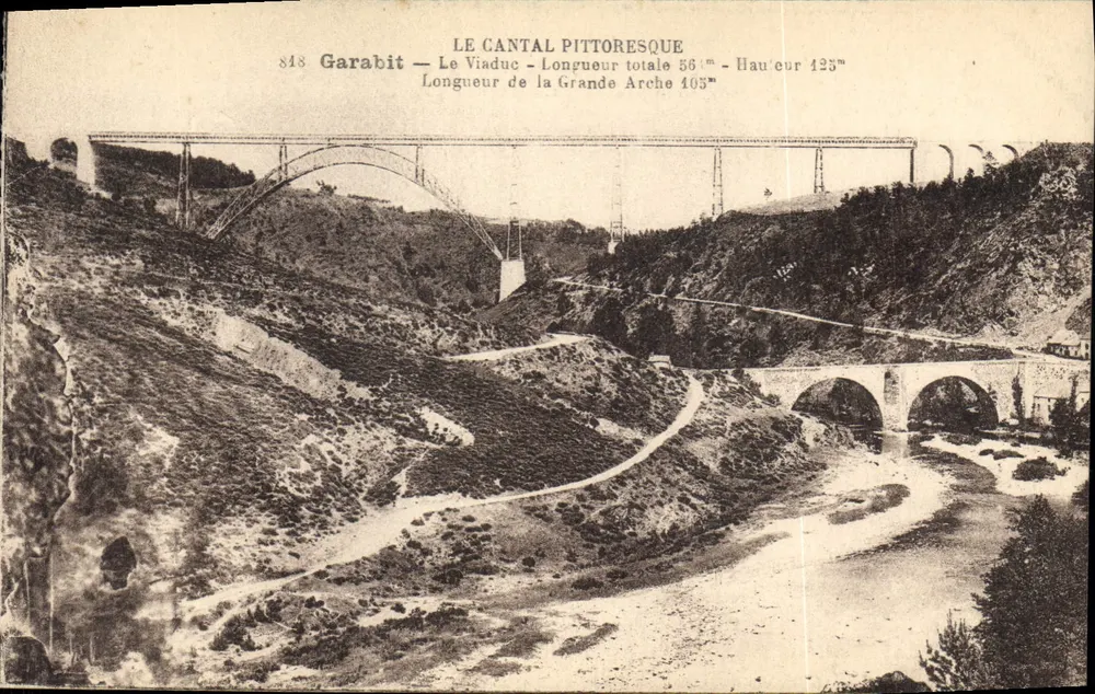 Der Viadukt von Garabit — Das pittoreske Cantal — Ausgabe R. Léonard Autrillac, n°818 - Vorderseite