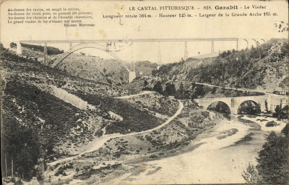 Der pittoreske Cantal — 818, Garabit — Der Viadukt — Étienne Marcenac - Vorderseite
