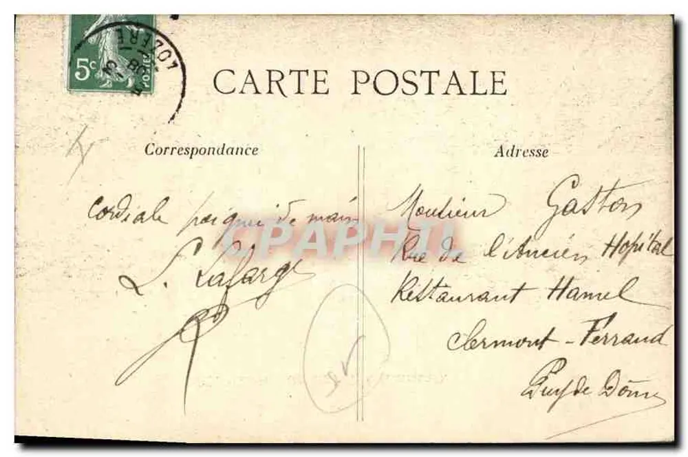 Viaduto de Garabit (Cantal) — vista panorâmica — editor República Francesa, n° 308 - Verso