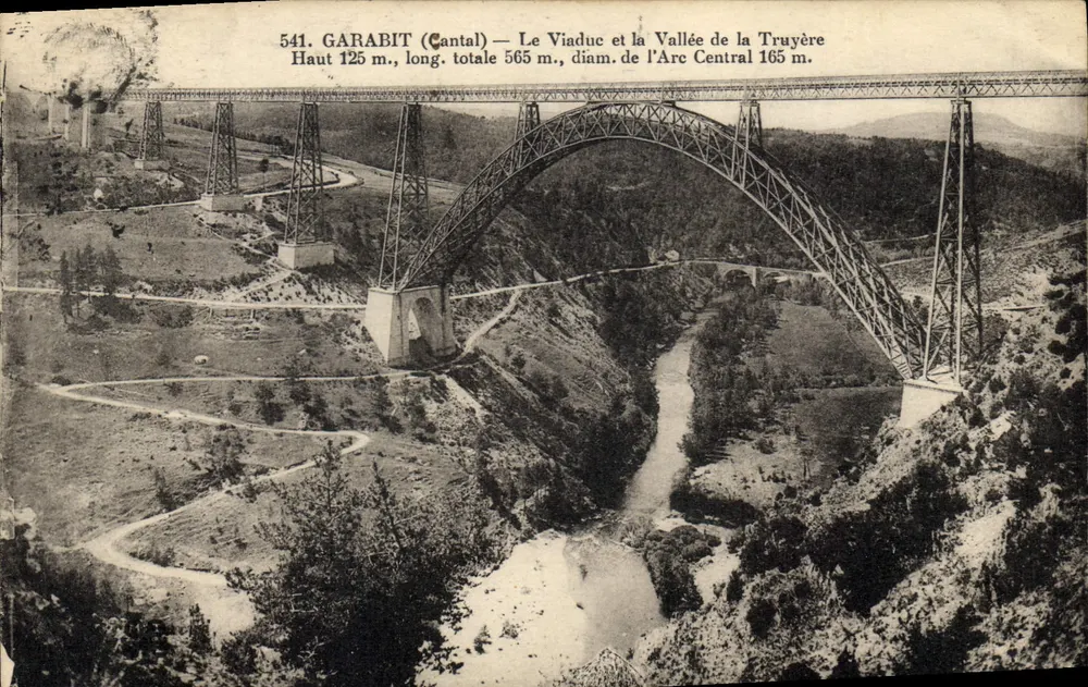Garabit (Cantal) — Der Viadukt und das Tal der Truyère — unbekannter Verlag, Nr. 541 - Vorderseite