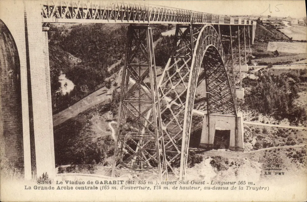 Der Viadukt von GARABIT — Südwestansicht — Verlag LE PET - Vorderseite