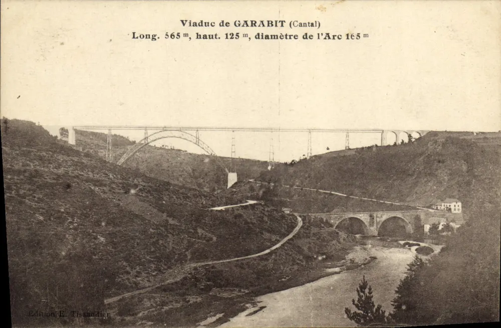Viaduto de GARABIT (Cantal) — Editor E. Tissandier, número de série não visível - Frente