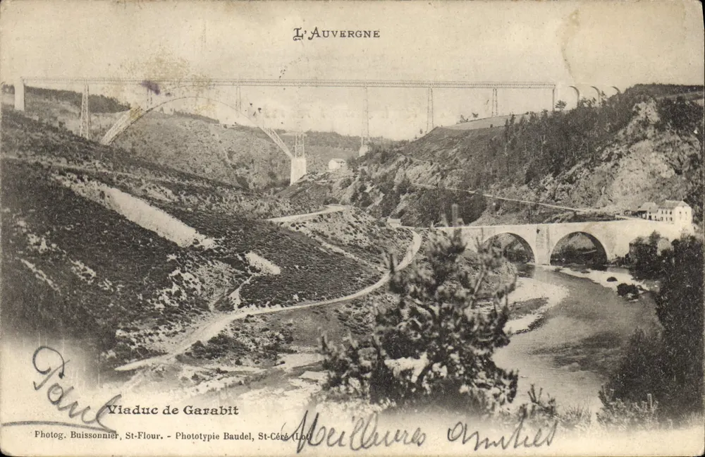 Viaduto de Garabit — Auvergne — Fotografia Buissonnier, St-Flour - Frente
