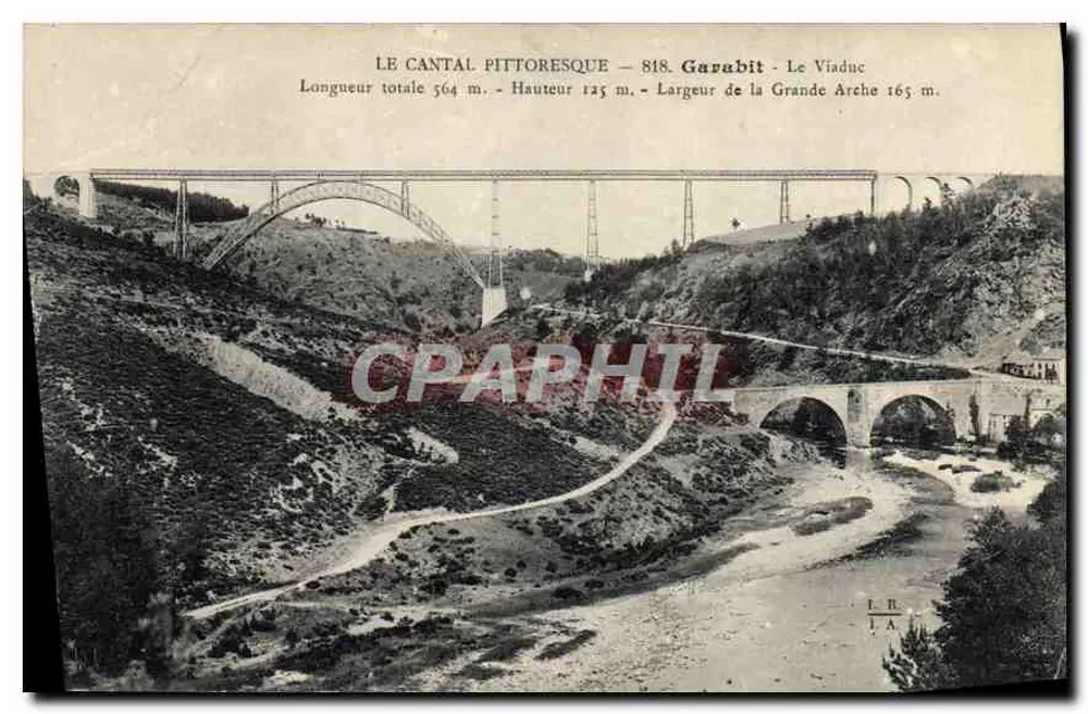 Pittoreskes Cantal — Garabit - Der Viadukt — Verleger L.B. LA, n° 818 - Vorderseite