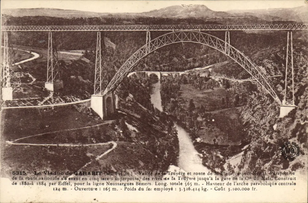 Der Viadukt von GARABITE (Höhe 813 m) — Nordansicht — Verlag: Éditions d'Art Marjolimond, Nr. 5315 - Vorderseite