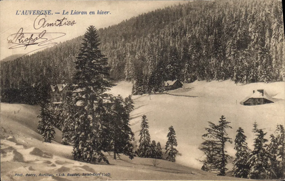 Auvergne — Ansicht von Le Lioran im Winter — Foto von Parry, Verlag Baudel, Saint-Céré (Lot) - Vorderseite