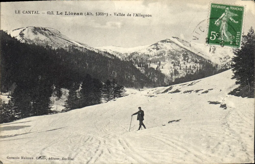 Der Cantal — Le Lioran (Höhe 1368m) — Tal des Allagnon — Germain Malroux, Verlag, Aurillac - Vorderseite