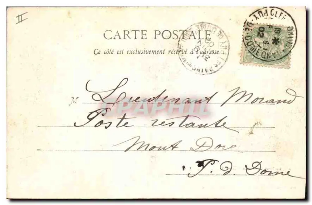 Most Lioran (Cantal) — widok mostu wiaduktu z kanałami — Lib. Bougé Béal, 21, ulica Ecu, Clermont-Ferrand - Rewers