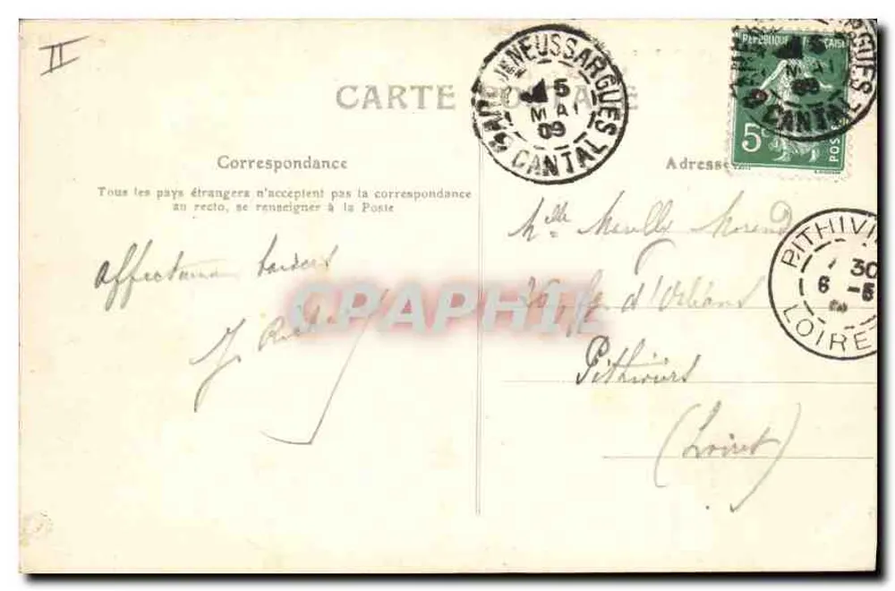 Le Lioran unter Schnee — Cantal — 465 — La Vallée - Rückseite