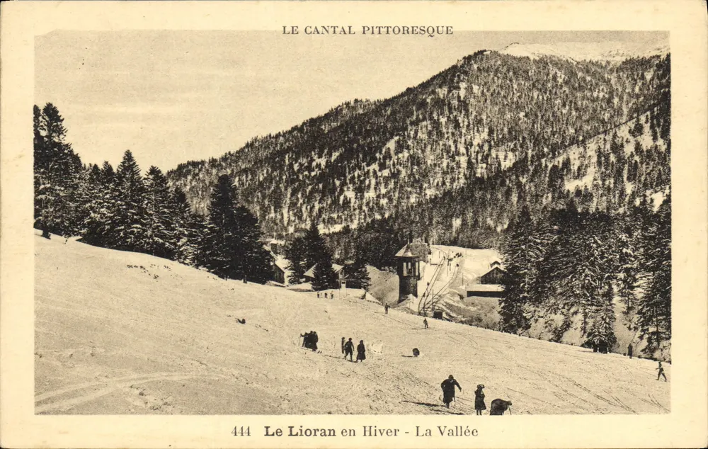 Le Lioran im Winter - Die Schlucht — Das malerische Cantal — Editions Malhoux-Labrière-Aurillac, Nr. 444 - Vorderseite