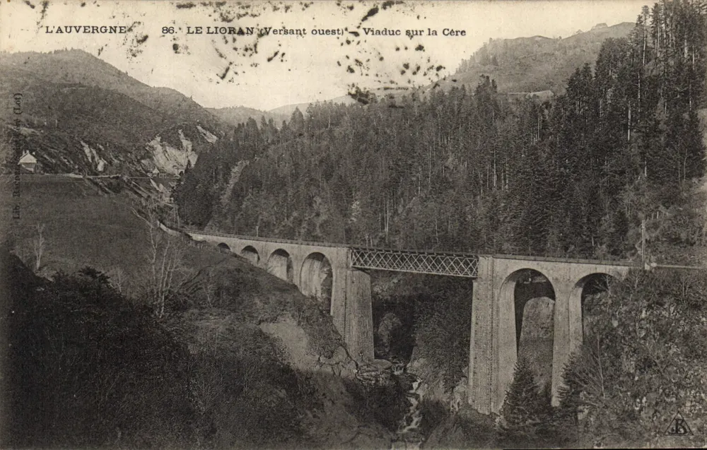 Le Lioran — Viadukt über die Cère — Auvergne, Verlag Lib. Baccarat (n°86) - Vorderseite