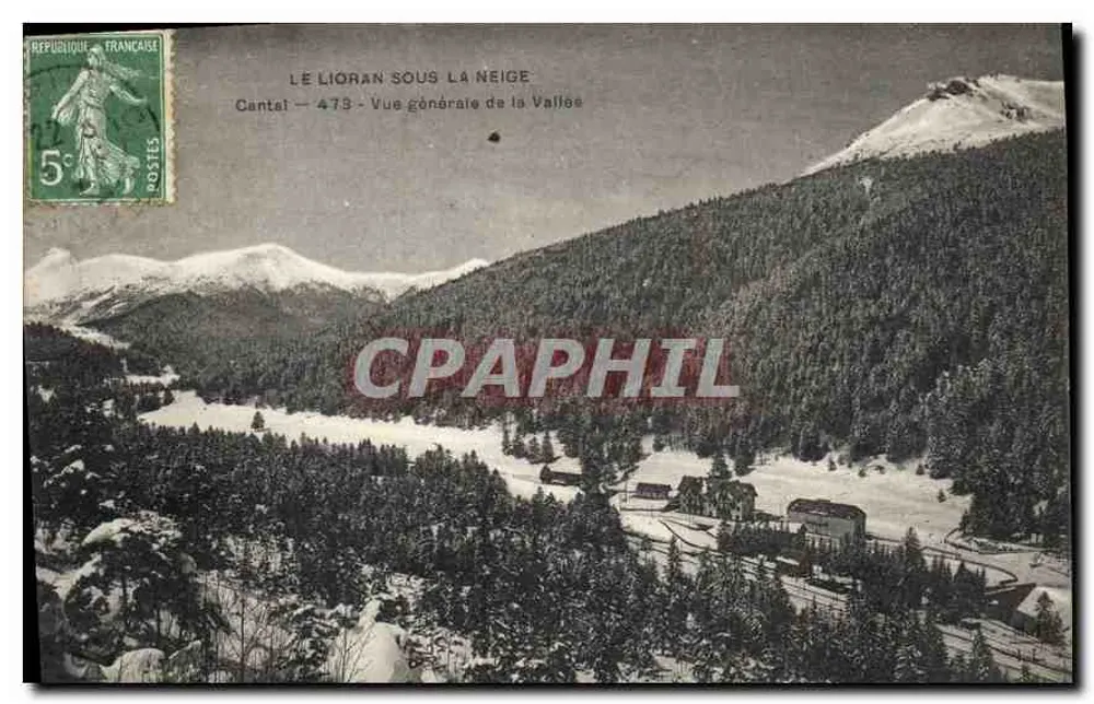 Le Lioran unter Schnee — Cantal — 473 — Allgemeiner Blick auf das Tal - Vorderseite
