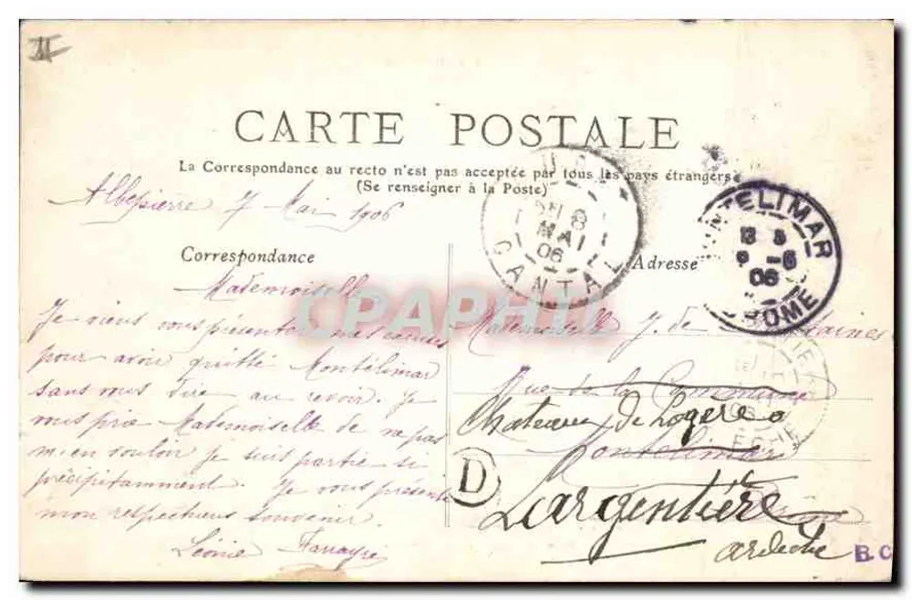 Der Tunnel der Straße — Cantal — LE LIORAN — Länge 1.800 Meter — unbekannter Verlag, Nr. 263 - Rückseite