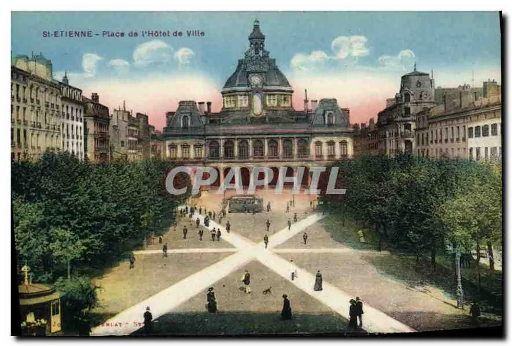 St-Étienne - Place de l'Hôtel de Ville — Verlag Syriat - Vorderseite