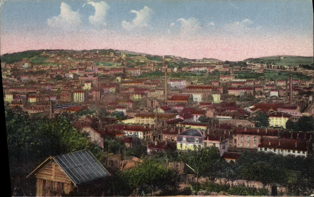 Saint-Étienne — Vista geral — Edição Ch. Huot, St-Étienne - Frente