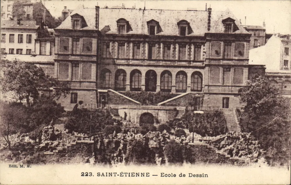 Saint-Étienne — Escola de Desenho — Edit. M. M. n° 223 - Frente