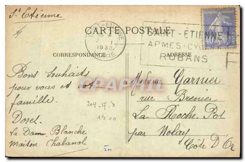 Saint-Étienne — Palácio de Justiça — n° 280 - Verso