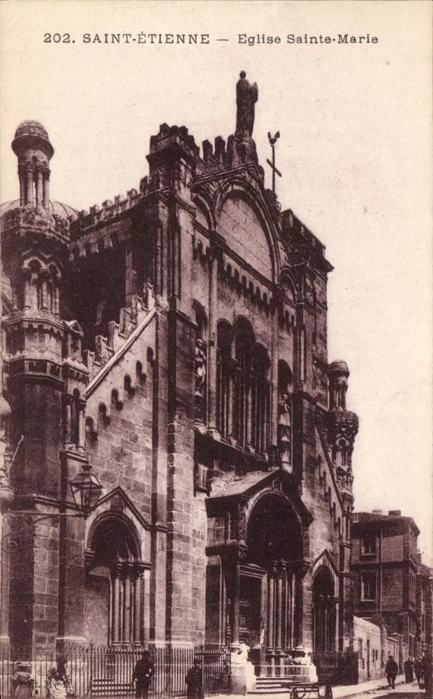 Saint-Étienne — Igreja de Santa Maria — Carta postal n°202 - Frente