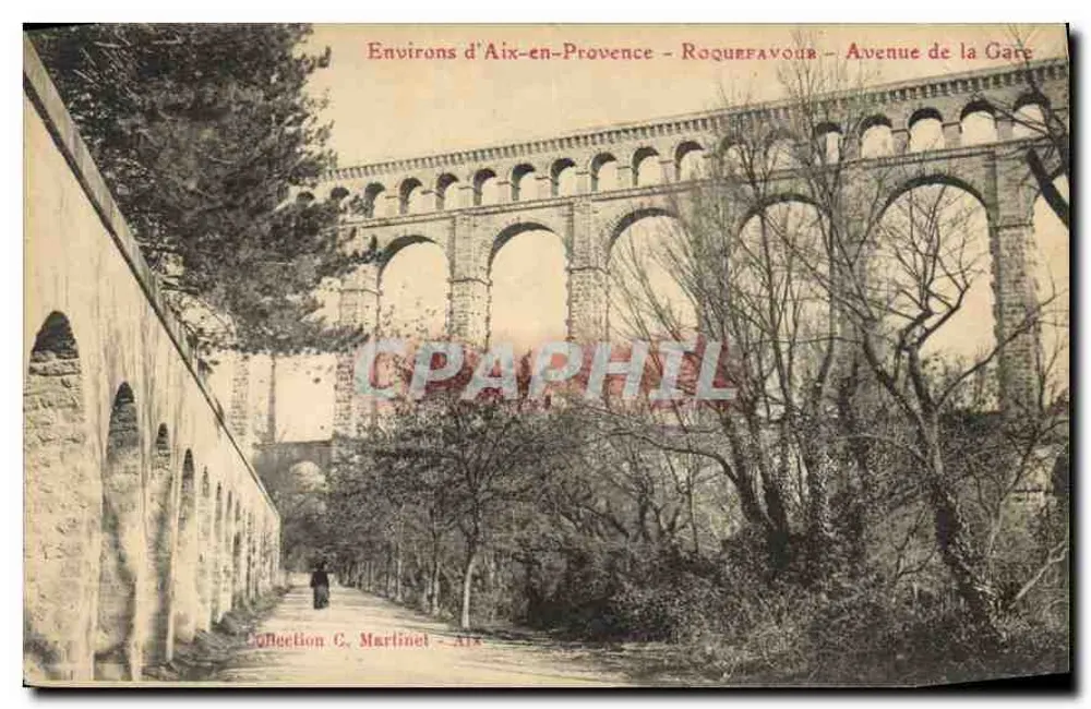Umgebung von Aix-en-Provence - Roquefavour - Avenue de la Gare — Sammlung C. Martinet - Aix - Vorderseite