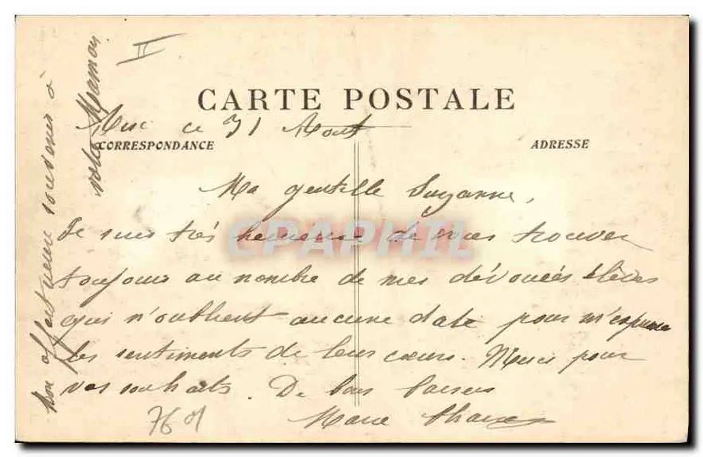 Umgebung von Aix-en-Provence - Roquefavour - Avenue de la Gare — Sammlung C. Martinet - Aix - Rückseite